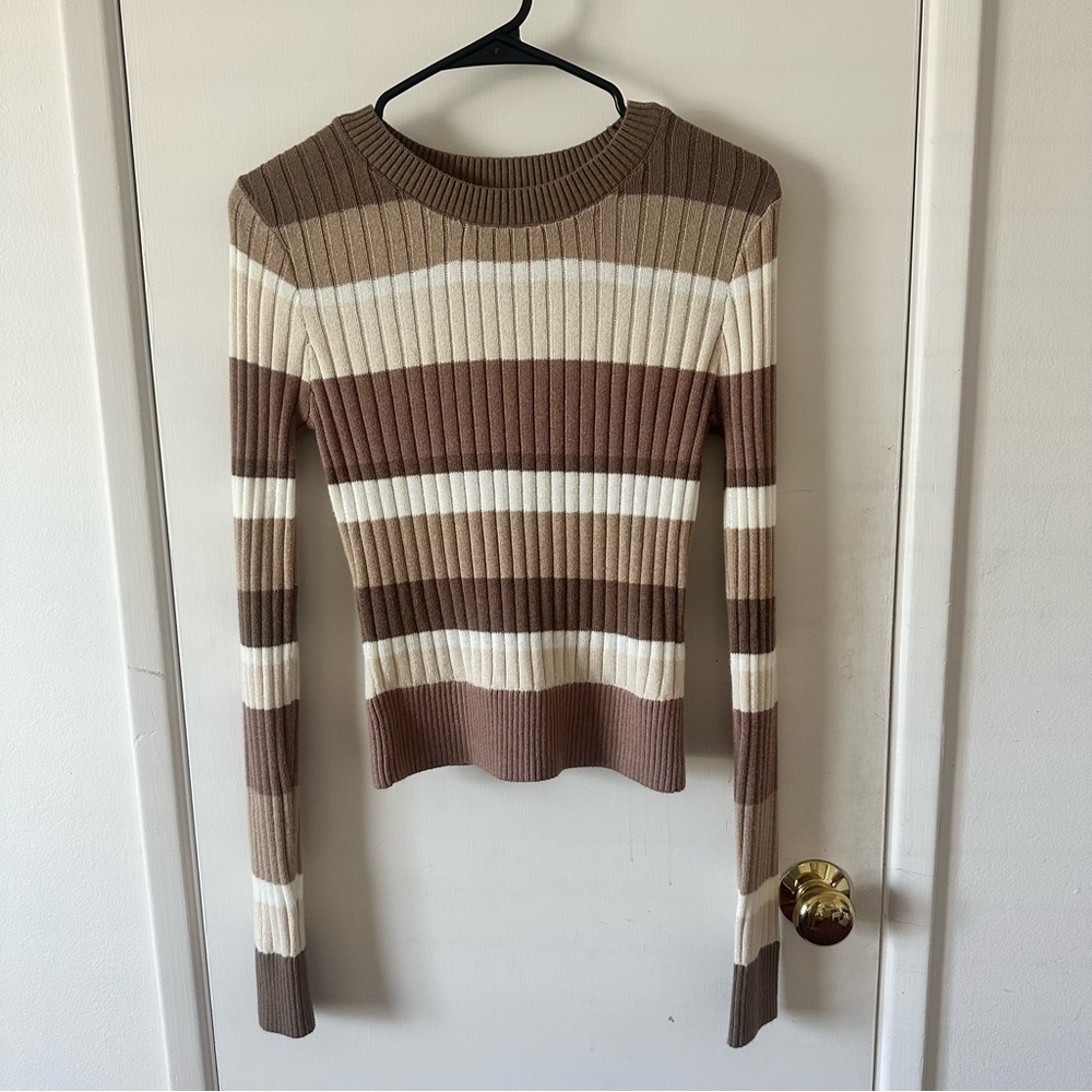 Hollister Striped Ribbed Knit Sweater Size Small NWOT